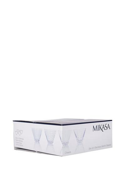 Mikasa Clear Cheers Pack Of 4 Stemless Martini Glasses