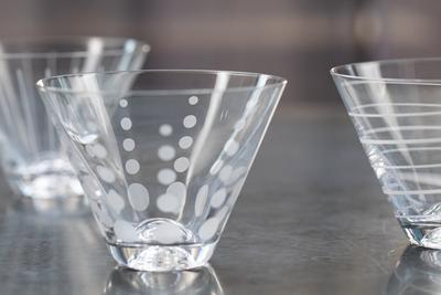 Mikasa Clear Cheers Pack Of 4 Stemless Martini Glasses
