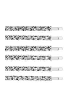 Mood Silver Silver Crystal 6 Pack Hair Slides
