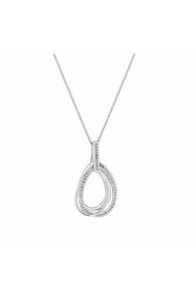 Simply Silver Silver Sterling Silver 925 Oval Ring Necklace