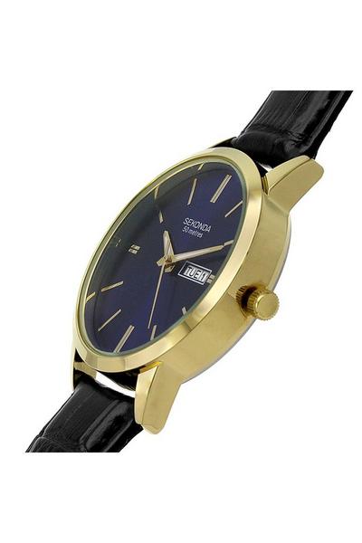 Sekonda Blue Gold Plated Stainless Steel Classic Analogue Quartz Watch - 1863