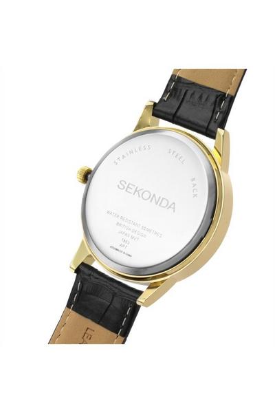 Sekonda Blue Gold Plated Stainless Steel Classic Analogue Quartz Watch - 1863