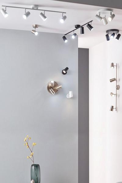 BHS Lighting Metallic Silver Barley Spotlight Bar Ceiling Light