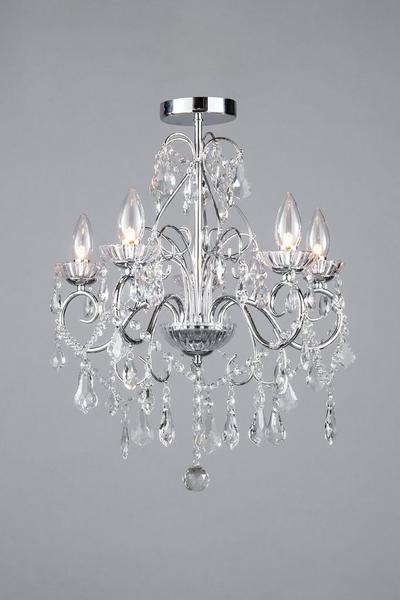 BHS Lighting Metallic Silver Medium Daphne Chandelier