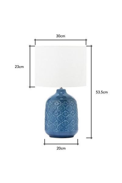 BHS Lighting Blue Cosgrove Table Lamp