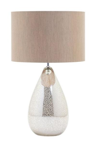 BHS Lighting Metallic Silver Renley Table Lamp