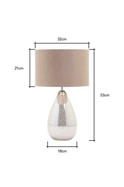 BHS Lighting Metallic Silver Renley Table Lamp