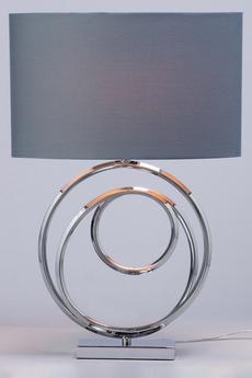 BHS Lighting Metallic Silver Saturn Swirl Table Lamp