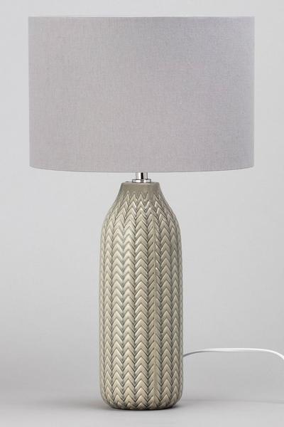 BHS Lighting Grey Quentin Table Lamp