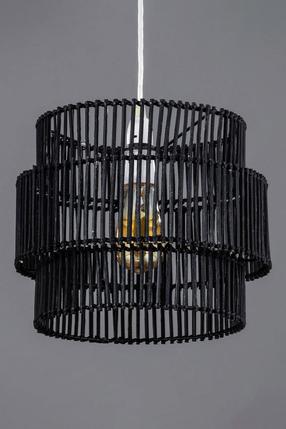 black rattan light shade next