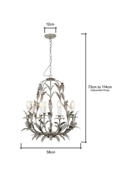 BHS Lighting Grey 8 Light Flo Chandelier
