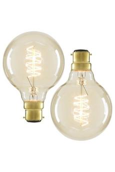 BHS Lighting Clear Pack of 2 40W B22 Bayonet Cap Globe Bulb