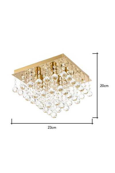 BHS Lighting Metallic Gold Tampa Flush Ceiling Light