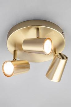 BHS Lighting Metallic Gold Barley Spotlight Plate Ceiling Light