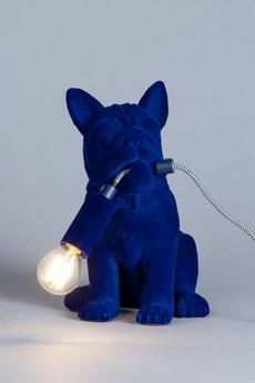 BHS Lighting Blue Fred Boston Terrier Table Lamp