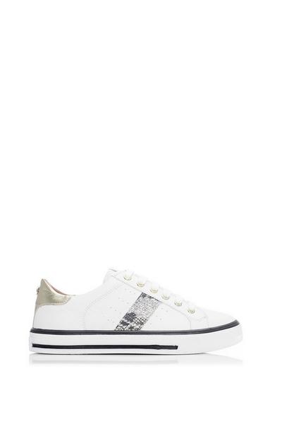Moda In Pelle White 'Alberry' Leather Trainers