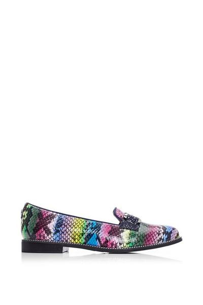 Moda In Pelle Multi 'Waylen' Snake Print Leather Ballet Pumps