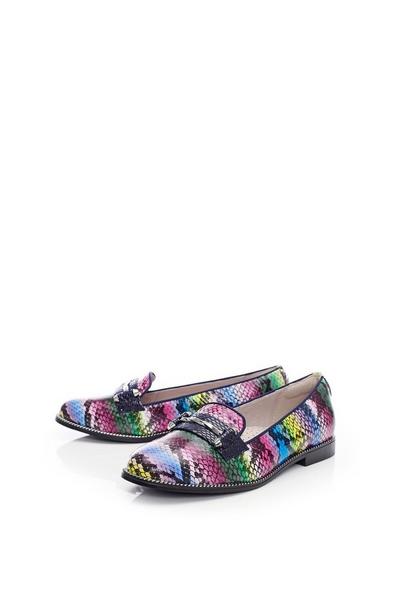 Moda In Pelle Multi 'Waylen' Snake Print Leather Ballet Pumps