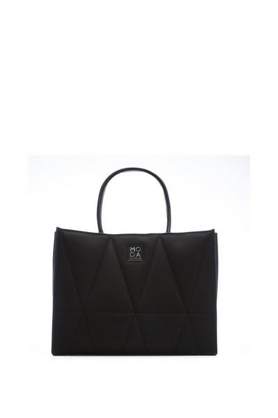 Moda In Pelle Black 'Prita Bag' Textile Tote Bag