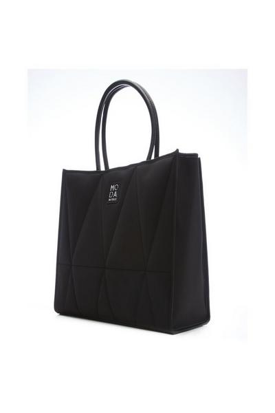 Moda In Pelle Black 'Prita Bag' Textile Tote Bag