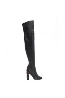 Moda In Pelle Black 'Valentinne' Porvair Over The Knee Boots