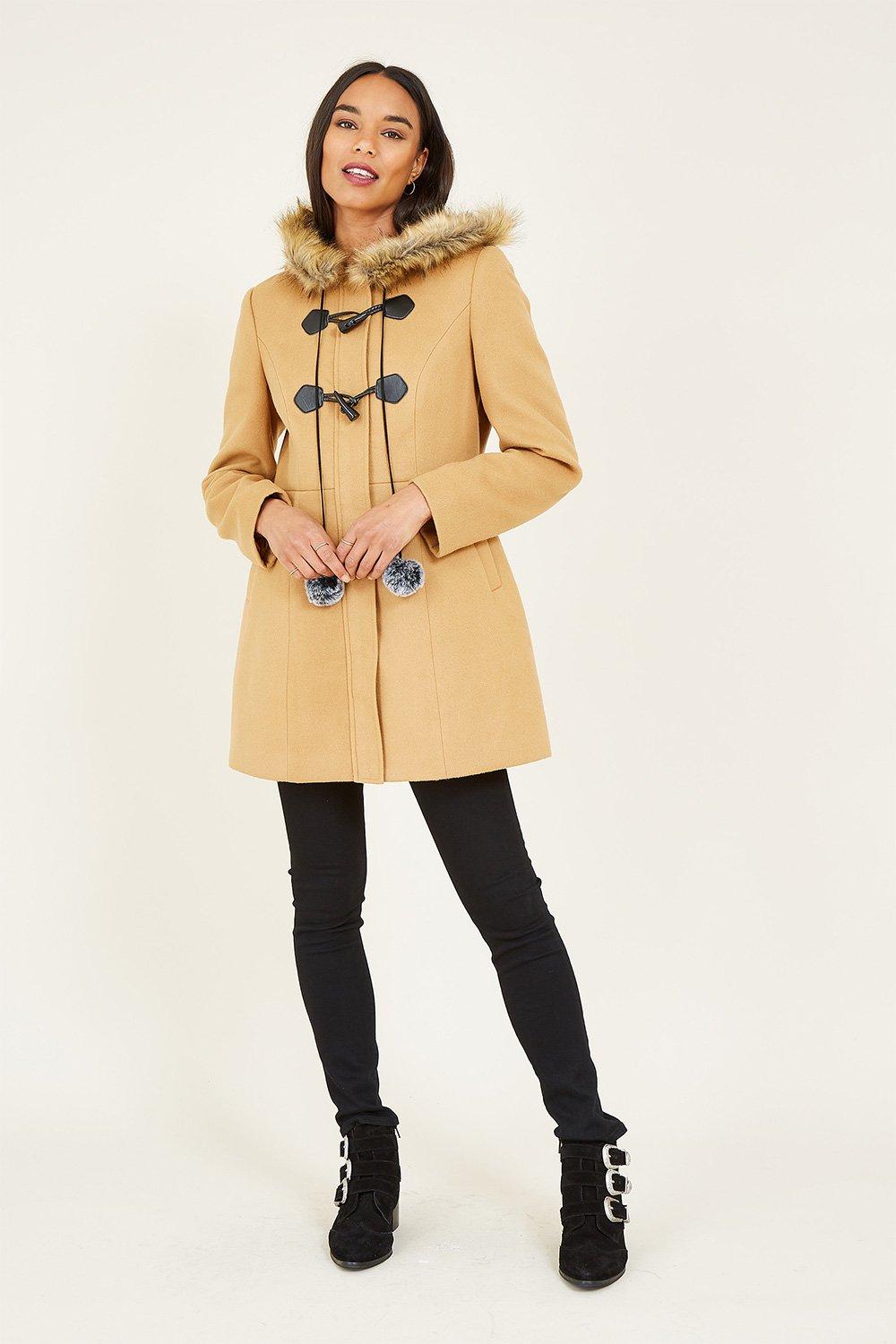 camel duffle coat womens