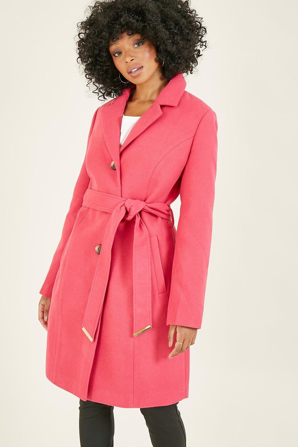 debenhams pink coat