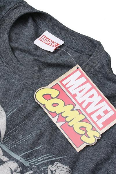 Marvel Grey Band Of Heroes Cotton T-shirt
