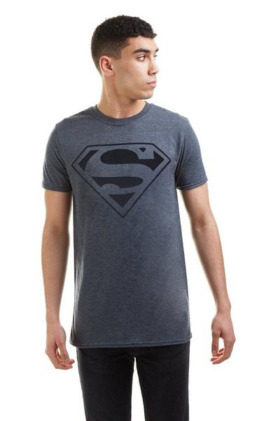 DC Comics Dark Grey Mono Superman Cotton T-shirt
