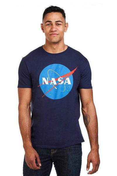 NASA Navy Nasa Circle Logo Cotton T-Shirt