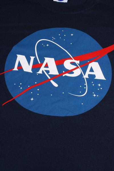 NASA Navy Nasa Circle Logo Cotton T-Shirt