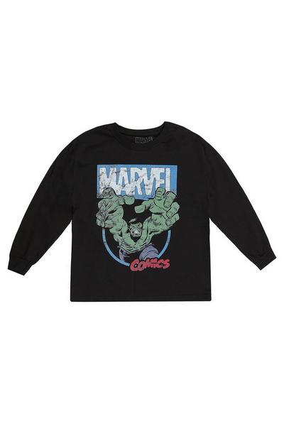 Marvel Black Hulk Grab Cotton T-Shirt