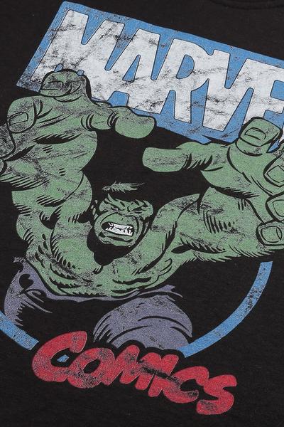 Marvel Black Hulk Grab Cotton T-Shirt