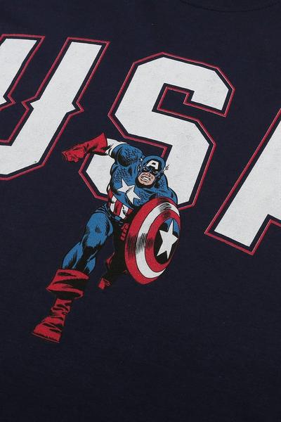 Marvel Navy USA Cotton T-shirt