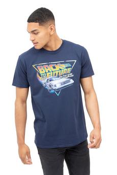 Back To The Future Navy Tour Cotton T-shirt