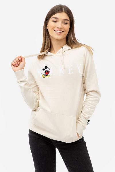 Disney Stone Mickey Mouse Multi Title Emb Womens Pullover Hoodie