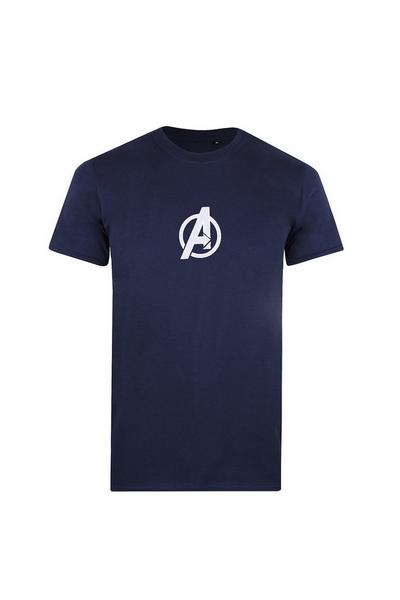 Marvel Navy Avengers Icon Emb Cotton T-shirt