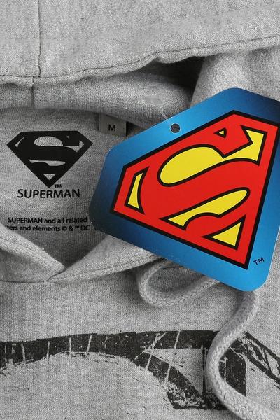 DC Comics Grey Superman Paint Cotton Hoodie