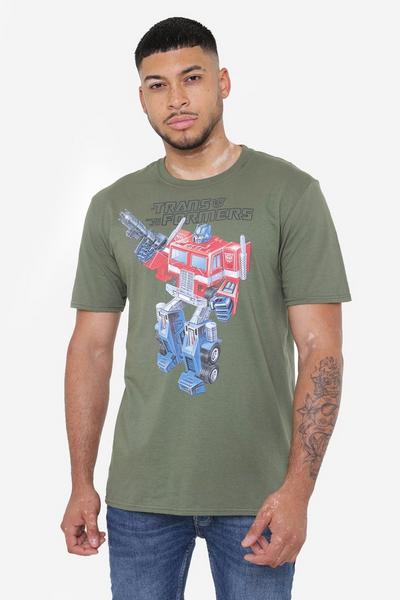 Transformers Olive Optimus Old School Mens T-shirt