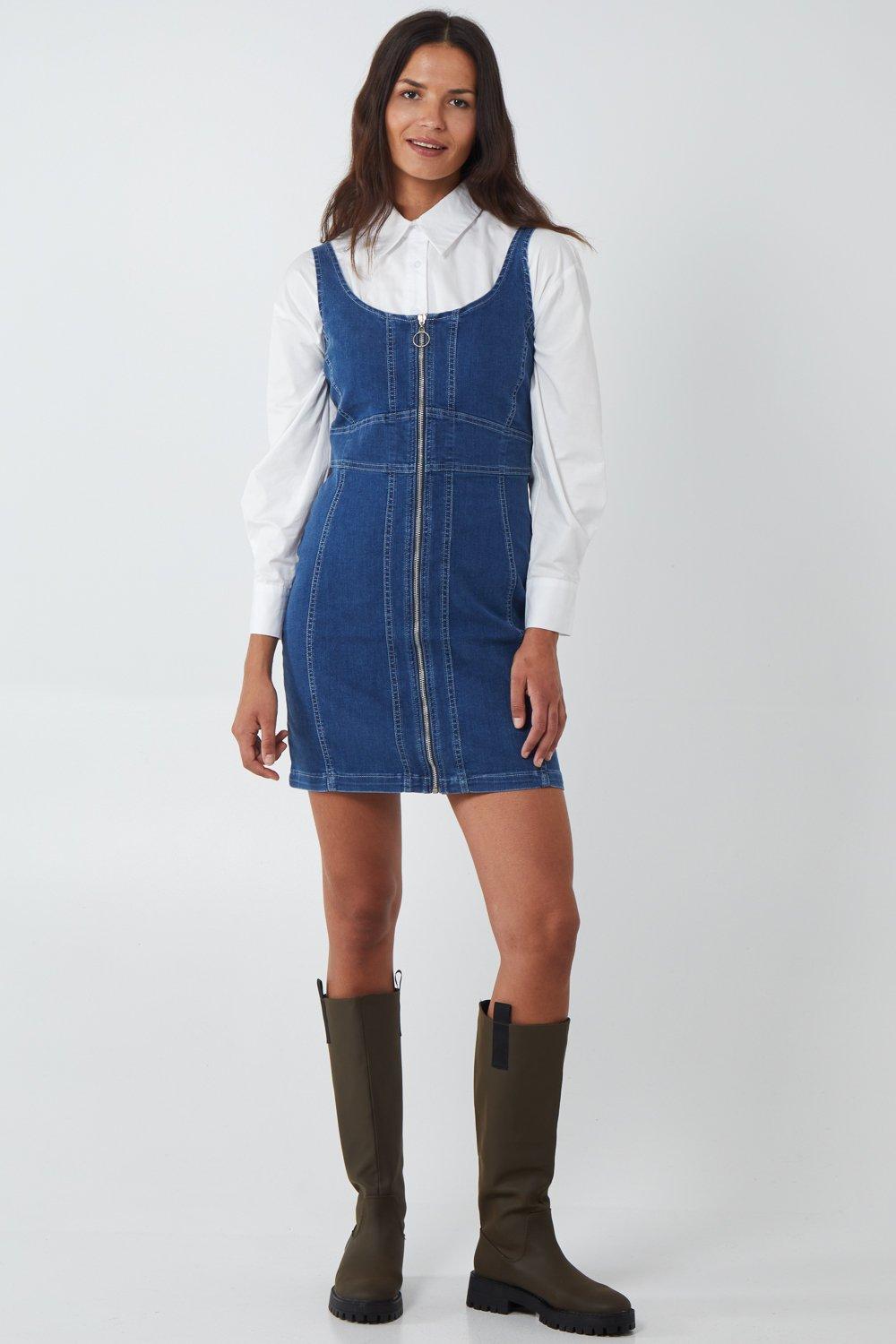 denim pinafore dress debenhams