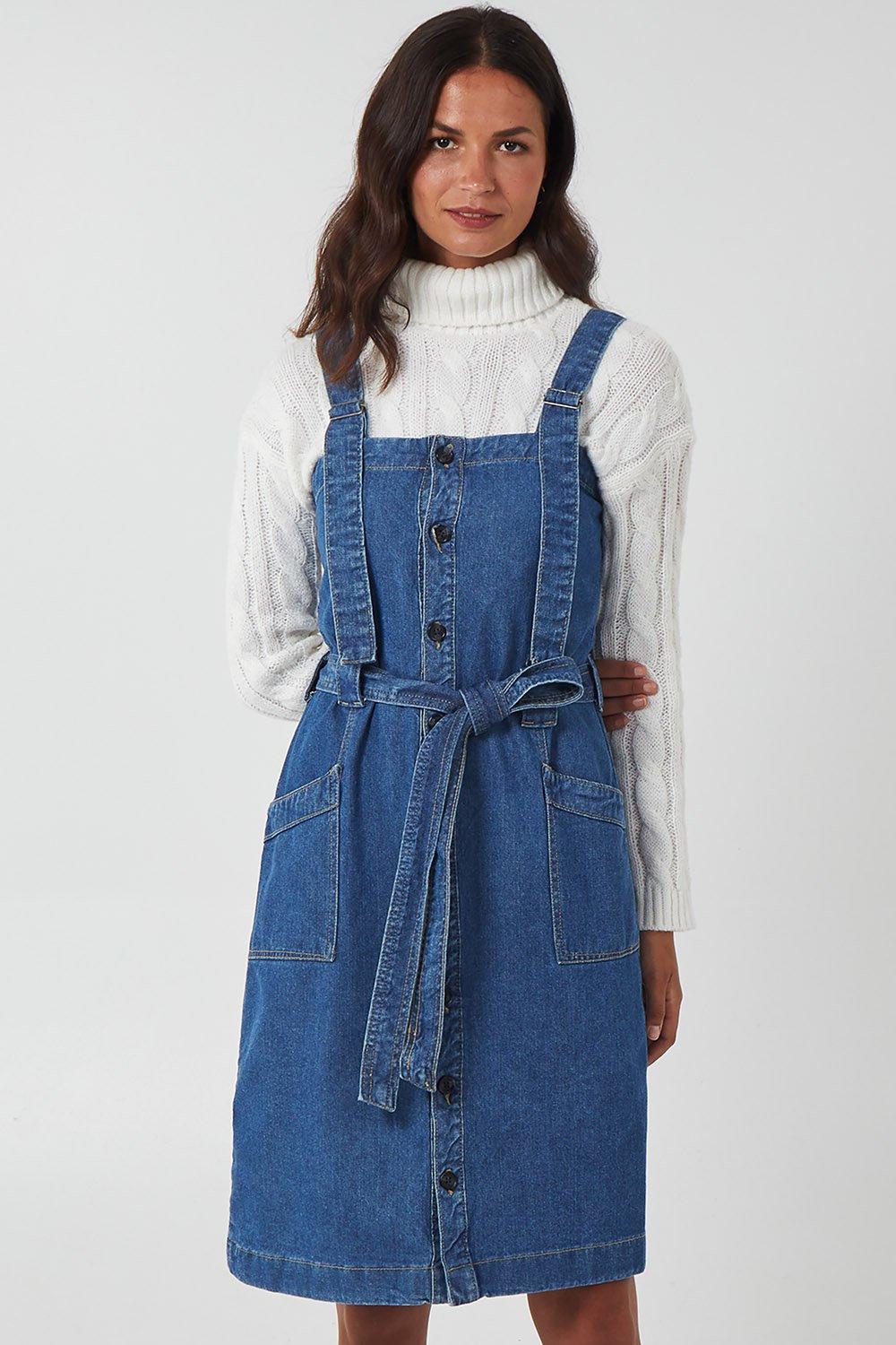 denim pinafore dress debenhams