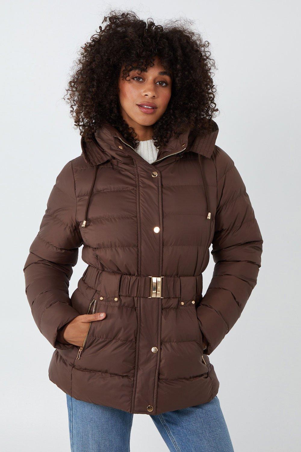 sanctuary belted maxi puffer coat