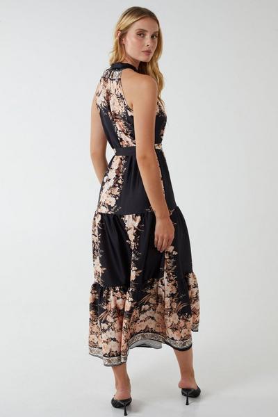 Blue Vanilla Floral Print Maxi Dress