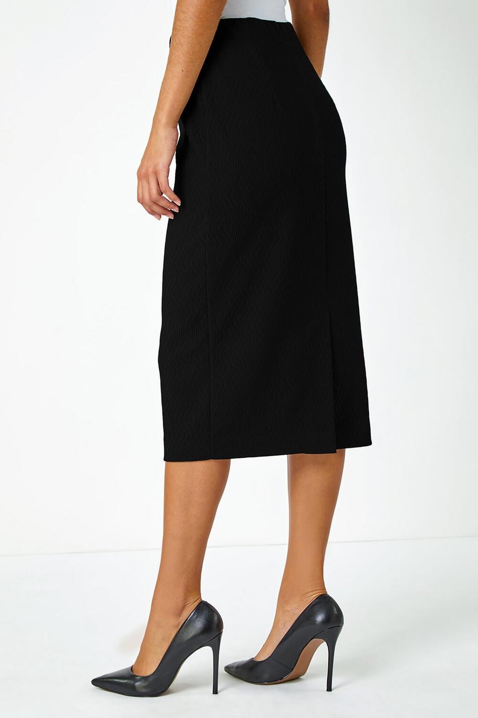 Skirts | Stretch Jersey Textured Pencil Skirt | Roman