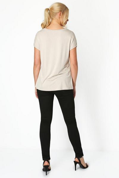 Roman Natural Foil Zebra Print T-Shirt