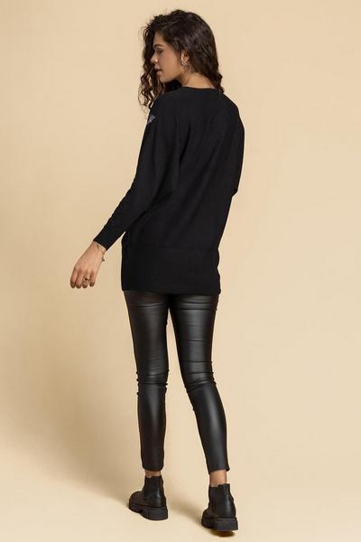 Roman Black Animal Star Embellished Sparkle Jumper