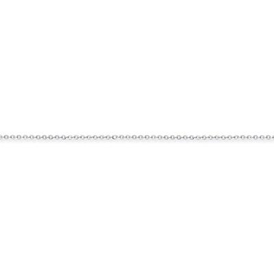 Jewelco London Silver 18ct White Gold Fine Trace - Pendant Chain Necklace - 1.05mm