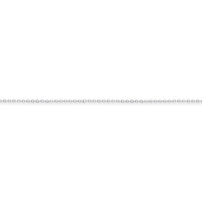 Jewelco London Silver 18ct White Gold Fine Trace - Pendant Chain Necklace - 1.05mm