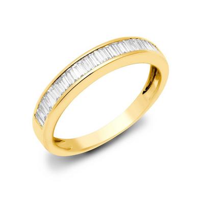 Jewelco London 18ct Gold 0.5ct Diamond Dainty Band Eternity Ring