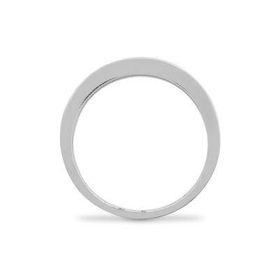 Jewelco London Silver Platinum 0.25ct Diamond Dainty Band Eternity Ring 2.5mm